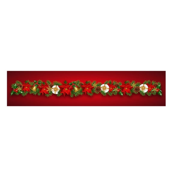 DOLITY Chemin de Table de Noël 13 x 71 Pouces Lavable Décoration de Noël Déco de Noël pour B