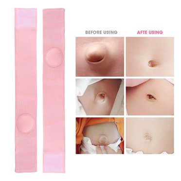 Infant Baby Umbilical Hernia Belt, 2pcs Comfortable Cotton Material, Elastic Strap, Auxiliary Treatment For Infant Belly Button, Hernia Belt Hernia Treatment Children Infant Baby