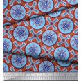thumbnail image 3 of Soimoi Satin Silk Fabric Floral Mandala Fabric Prints by Yard 42 Inch Wide, 3 of 3