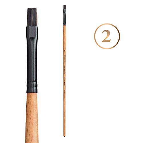 Princeton Catalyst, Series 6400, Long-Handle Synthetic Polytip Bristle Paint Brush, Bright, 2