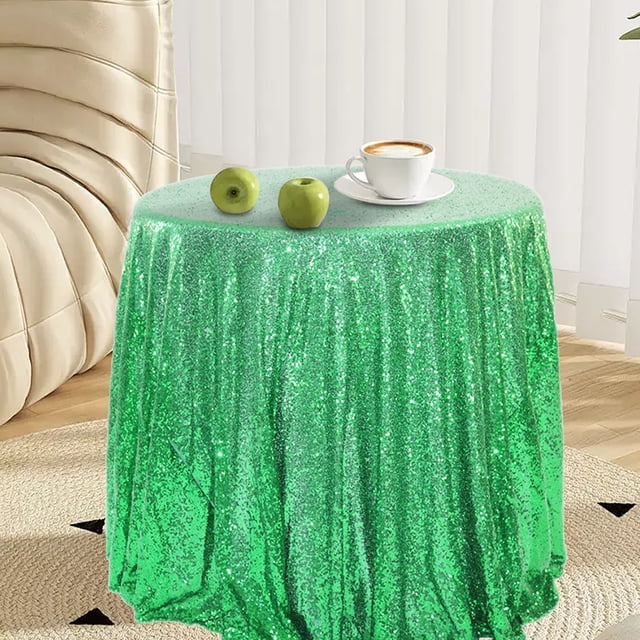 Round Tablecloth Glitter Wedding Glitter For Wedding Parties 47x47 Inches In A Variety Of Colors