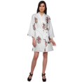 thumbnail image 2 of Moomaya Short Robe For Women Plus Size Printed Cotton Robe Lightweight Nightwear, 2 of 5