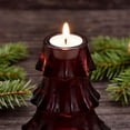 thumbnail image 4 of Holiday Time Indoor Christmas Glass Red Tree Candle Holder 4.33", 4 of 5