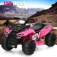 thumbnail image 4 of Costway 6V Kids ATV Quad Electric Ride On Car Toy Toddler w/LED Light&MP3 Pink, 4 of 10