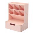 thumbnail image 1 of Transemion Storage Box Desktop Organizer Large Capacity Dust-proof Space-saving High-strength Stationery Portable Cosmetic Case Pink Shelf Pink Drawer, 1 of 6