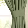 thumbnail image 2 of Blazing Needles Twill Drapery Panel Set with 3" Rod Pockets and Tiebacks (Set of 2), 63" by 52", Sage, 2 of 2