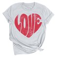 thumbnail image 1 of Meichang T-Shirts de la Saint-Valentin pour Femmes, T-Shirts Mignons à Imprimé Cœur, T-Shirts Décontractés à Manches Courtes, Hauts à Col Rond, Coupe Ample, Chemisiers de la Saint-Valentin, 1 of 2