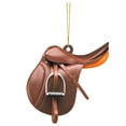 thumbnail image 2 of Wzzjkit Flat Western Saddle Cowboy Flat Pendant Car Rearview Mirror Backpack Accessories Pendant, 2 of 6