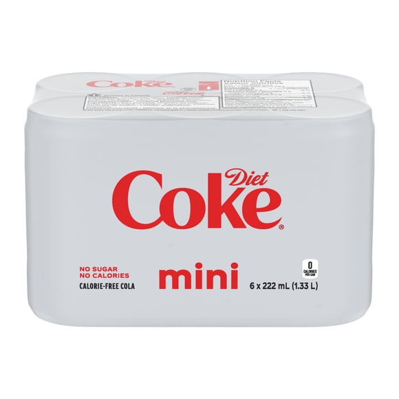 Diet Coke 222mL Mini-Cans 6 Pack