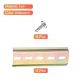 thumbnail image 3 of Unique Bargains DIN Rail Slotted Iron Mounting Guide 4 Inch x 1.4 Inch x 0.3 Inch Iridescent 4 Pcs, 3 of 4