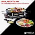 thumbnail image 2 of Swissmar 8-Person Raclette Party Grill with Reversible Cast Aluminum Non-Stick Grill Plate & Black Base - Electric Indoor Grill for Versatile Cooking - Includes Raclette Dishes & Spatulas, 2 of 6