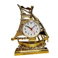 thumbnail image 4 of Table Clocks Home Decor Sailing Sculpture Desk Clock for Office Bedroom Kids Golden, 4 of 8