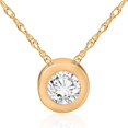 thumbnail image 1 of Pendentif Solitaire Serti Clos en Or Jaune 1 Ct 14 K, 1 of 2