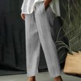 thumbnail image 2 of FNFYFH Clearance Plus Size Comfortable Ladies Linen Trousers Loose, 2 of 6