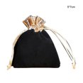thumbnail image 1 of Jewellery Pouch Small Drawstring Bags Bracelet Packaging Display Goodies Presents Mobile Phone Storage Gifts Solid Pouches Black-5*7 ., 1 of 7