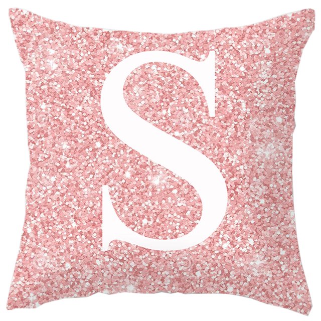 Housse de Coussin Lettre Décorative Alphabet pour la Maison