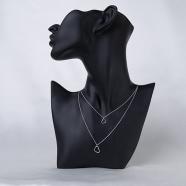 Thea Collier Pendentif Cœur en Argent Sterling 925 pour Femmes, Chaîne de 45 cm