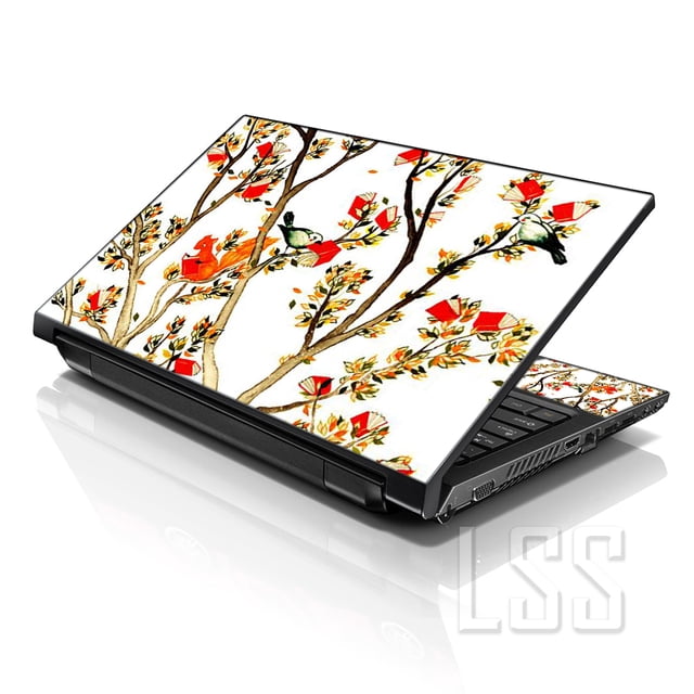 LSS Laptop Skin Sticker for 17 to 19 Inches Laptops with Birds Animal Pattern
