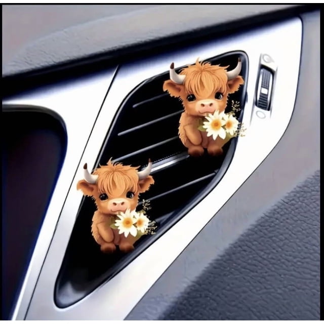 10Pcs Car Air Freshener! Kadlawus Car Air Freshener Cute Acrylic Vent Clip with Floral Design Interior Perfume Diffuser Accessory for WomengirlsAromatherapy Car Decor