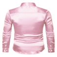 thumbnail image 3 of Men‘s Silk Satin Long Sleeve Shirt Ruffled Vintage Wedding Tuxedo Shirts, 3 of 4