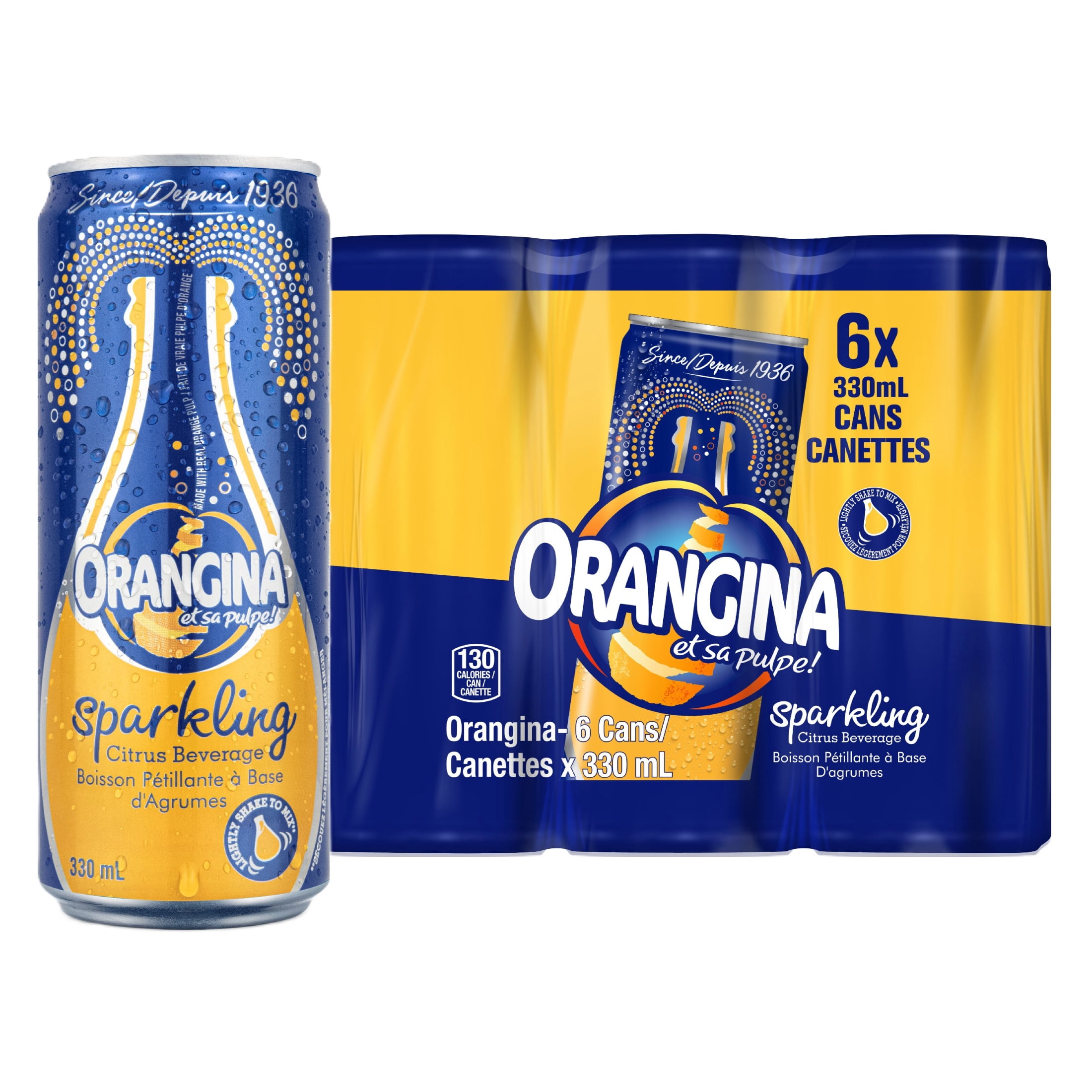Orangina Originale Boisson pétillante aux agrumes 330ml / 6pk mince peut