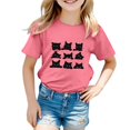 thumbnail image 1 of MIASHUI T-Shirts pour Filles à Col Rond à la Mode, Amples et Décontractés, à Manches Courtes, pour le Quotidien et les Activités, 1 of 4