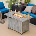thumbnail image 1 of Costway Table de Foyer au Gaz Propane de 43 Pouces en Métal Aspect Bois avec Housse de Protection, 1 of 10
