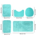 thumbnail image 3 of Matoen Mixed Colors Bath Mats 5 Set Bathroom Rugs For 5 Pcs Toilet Mats Universal Soft Comfortable Water Absorption Non-Slip Thick Machine Washable Easy Dry Dark Color, 3 of 7