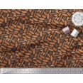 thumbnail image 2 of Soimoi Tissu en Poly Georgette Imprimé Croissant & Baguette par Yard 52 Pouces de Large, 2 of 3