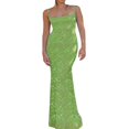 thumbnail image 1 of Robe Longue Maxi Sans Manches à Bretelles Spaghetti Découpée à Imprimé Floral pour Femmes, 1 of 5