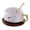 White, variant on Binwennn 12oz Ceramic Stone Like Tea Cup With Wooden Saucer Ceramic Coffee Cup Cappuccino Cup Elegant Gold Inlay Fashion Stone Pattern For Women. Vintage Water Glasses Juice Glasses Big Drinking Cups