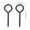 thumbnail image 2 of FUTUREORYY 5Pcs Self Tapping Eye Screws Heavy Duty Black for Wood Outdoor Use, 2 of 7