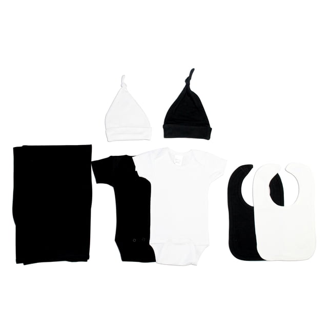 Bambini Ensemble Layette 7 Pcs Noir et Blanc