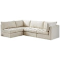 thumbnail image 4 of Meridian Furniture Jacob Sectionnel Modulaire en Velours Crème, 4 of 13