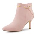 thumbnail image 1 of Unique Bargains Women's Pointy Toe Zipper Stiletto Heeled Ankle Booties, 1 of 6