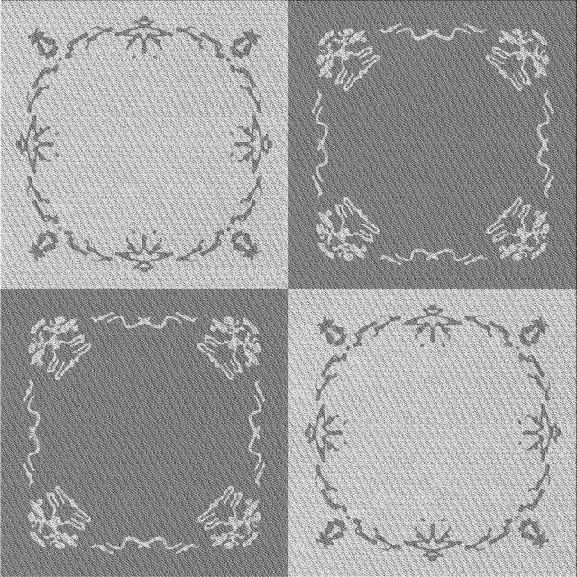 Ahgly Company Machine Washable Indoor Square Transitional Platinum Gray Area Rugs, 4' Square