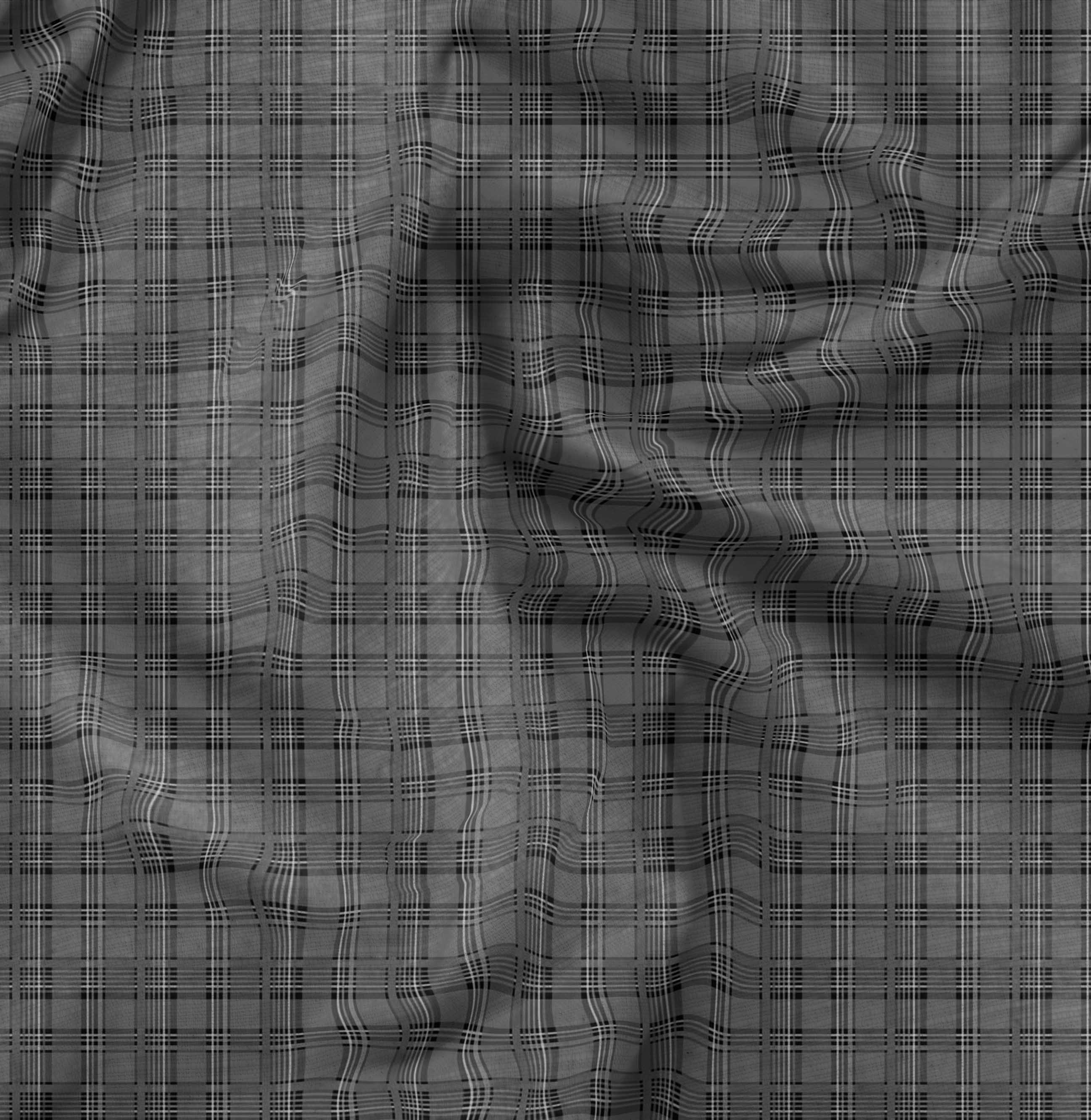 Soimoi Cotton Duck Fabric Plaid Check Print Fabric by The Yard 56 Inch Wide