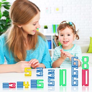 TopLLC Enfants Puzzle Lumière Cognition numérique Ajout et sous-traction Jouets de musique collants 35pcs puzzle