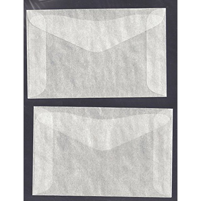 100 #2 Glassine Envelopes Measuring 2 5/16" x 3 5/8"