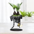 thumbnail image 2 of Plant Pot Garden Planter Container Flower Succulent Pot Rockery with Dish, 2 of 9