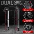 thumbnail image 4 of Cage Motorisée, Support pour Squats avec Système Croisé à Double Poulie et Câble, Machine d'Entraînement de Gym à Domicile Multifonction à Poids Libre avec Accessoires, 4 of 8
