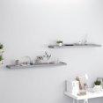 thumbnail image 1 of vidaXL Floating Wall Shelves 2 pcs Grey 120x23.5x3.8 cm MDF, 1 of 5