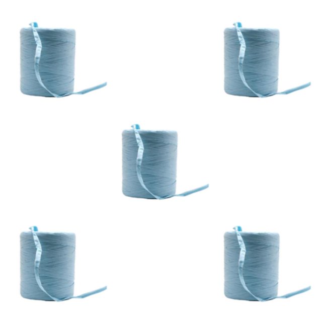 Decodeary Sturdy And Durable Raffia Rope Yarn For DIY Crafts Beautiful Colors Fiber Natural Paper Ribbon sky blue 5Set