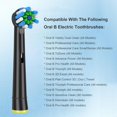 thumbnail image 2 of Replacement Toothbrush Heads Compatible with Oral B Electric Toothbrush Braun,12pcs Black Toothbrush Heads for 3professional,3Sensitive,3professional PRO,3Cross, Medium and Soft, 2 of 8