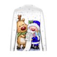 thumbnail image 4 of Chandail à Capuche de Noël pour Femmes Manches Longues Décontracté Impression de Noël Col Rond Chandail Tunique Automne en Liquidation, 4 of 5