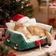 thumbnail image 4 of Iumwxz Pet Bed for Cats and Small Dogs Semi Enclosed Design with Removable Washable Cover 19.69 x 13.78 x 9.84 Inches Soft Inner Pad and Non Slip Base for Comfort and Security, 4 of 6