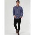 thumbnail image 3 of INSPIRE CHIC Chemise Habillée Ajustée pour Homme à Pois Imprimés à Manches Longues Boutonnée, 3 of 7