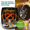 thumbnail image 3 of (Manufacturer Refurbished) Philips HD9630 Twin TurboStar XXL Analog Air Fryer 1.4kg (Black), 3 of 5