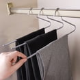 thumbnail image 2 of Fesfesfes Z Shape Pants Hanger Non Slip Thickened Clothes Rack Metal Storage Hanger for Hanging Pants Trousers Closets Space Saving Design, 2 of 5