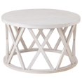 thumbnail image 1 of COZAYH Table Basse Ronde Rustique de Style Ferme, Pattes à Motifs en X et Dessus Texturé en Bois, 1 of 12